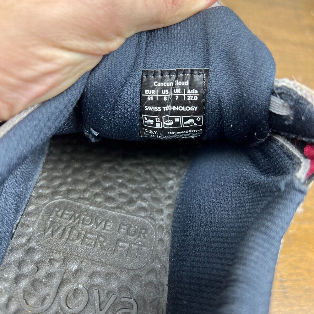 Joya Shoes Mens 8 Gray Tan Cancun Cloud‎ Comfort Walking Sneakers Swiss Tech - Picture 10 of 11
